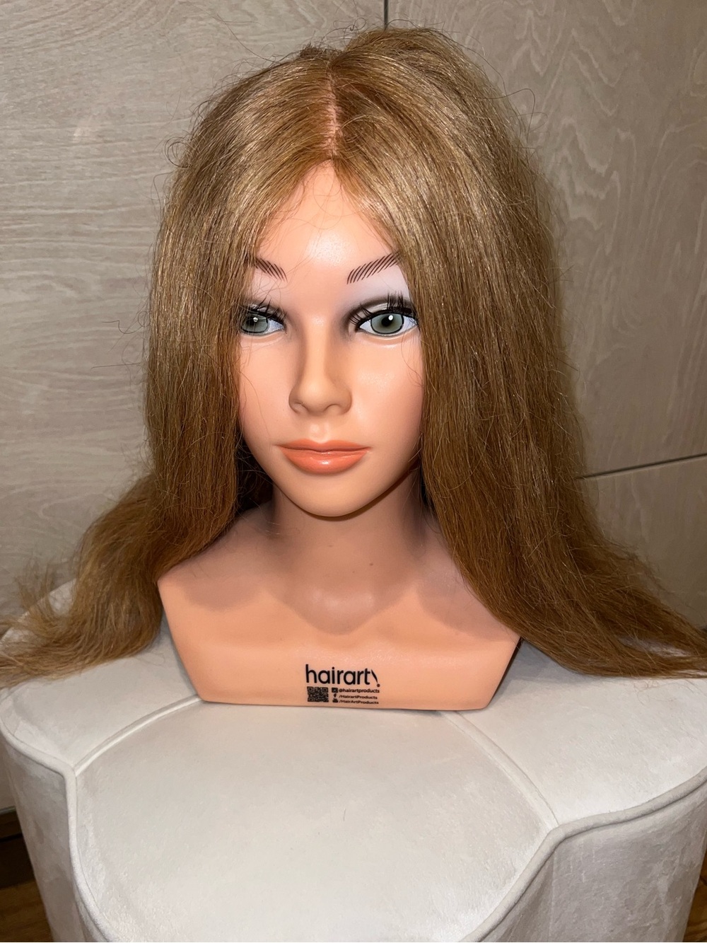 Practice Styling Mannequin with Light Brown Wig
